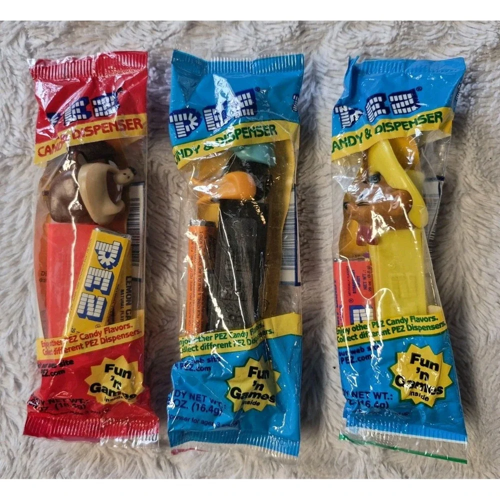 Vintage Lot 3 90s Looney Tunes PEZ Dispenser Daffy Duck Speedy Gonzalez Taz
